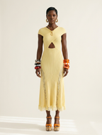 Radiant Knit Lace Midi Dress-2