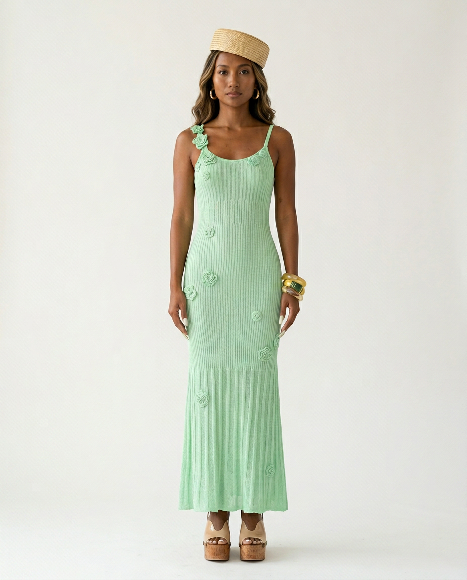 Radiant Floral Spaghetti Strap Maxi Dress