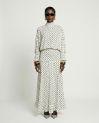 Elegant Polka Dot Two-Piece Set-3