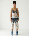 Audacious Denim Lace Two-Piece Set
