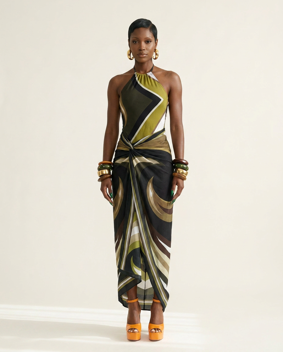 Wanderlust Geometric Print Bikini Set-1