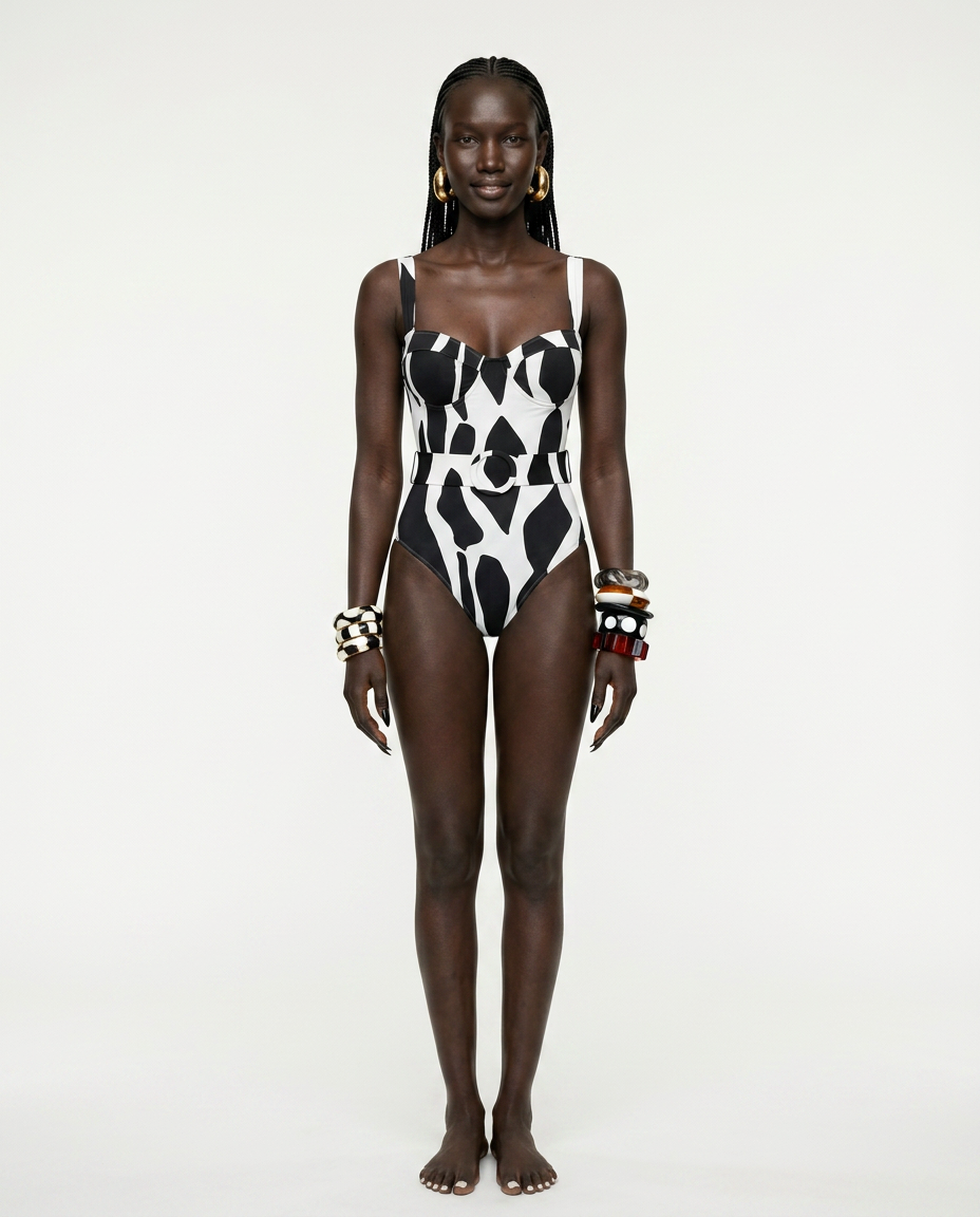 Fierce Abstract Printed Bikini Set-4