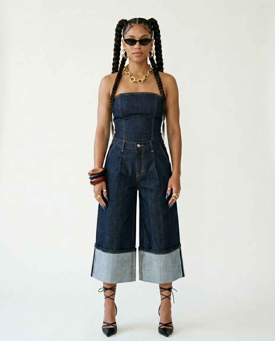 Unstoppable Cropped Wide-Leg Jeans