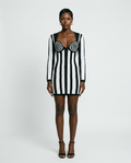 Black & White Stripe Mini Dress