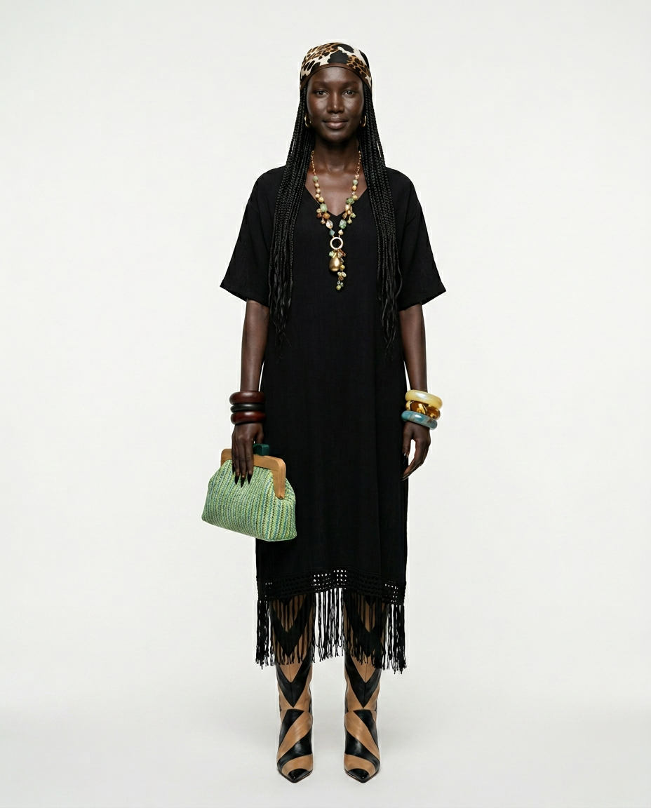 Limitless Tassel Loose Maxi Dress