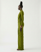 Majestic Draped Long Sleeve Maxi Dress-1