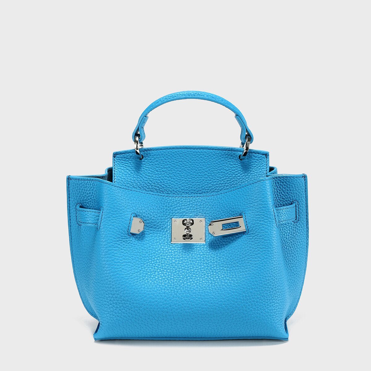 TOGO Leather Turn-Lock Top-Handle Bag