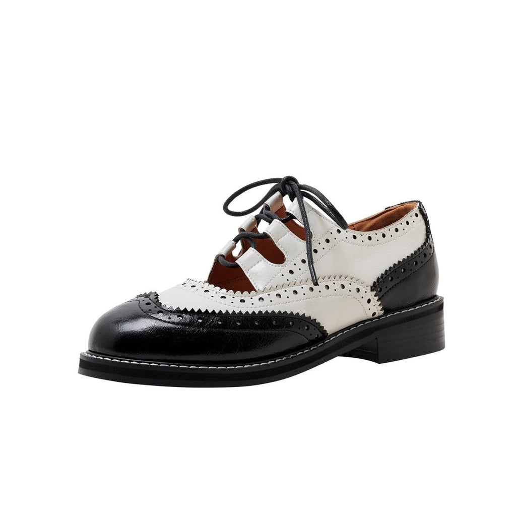 Two Tone Oxford Lace Up Shoes