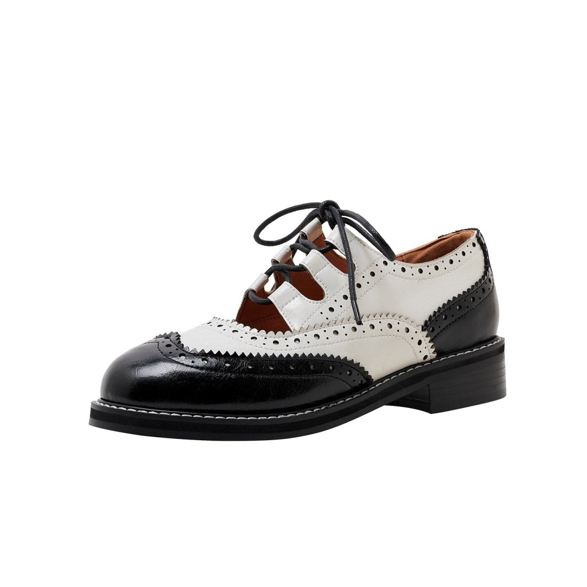 Two Tone Oxford Lace Up Shoes