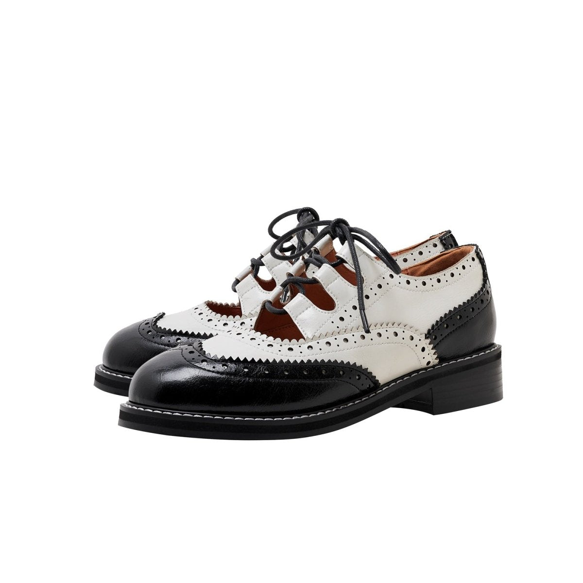 Two Tone Oxford Lace Up Shoes