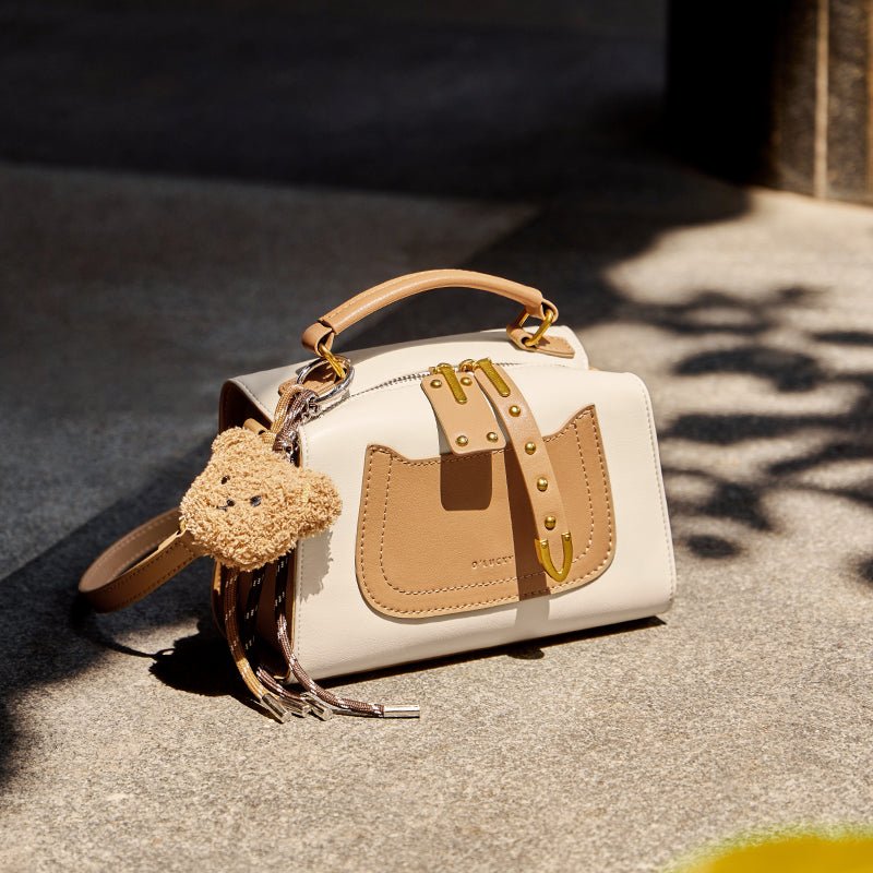 Vienna Contrast Buckle Top Handle Crossbody Bag