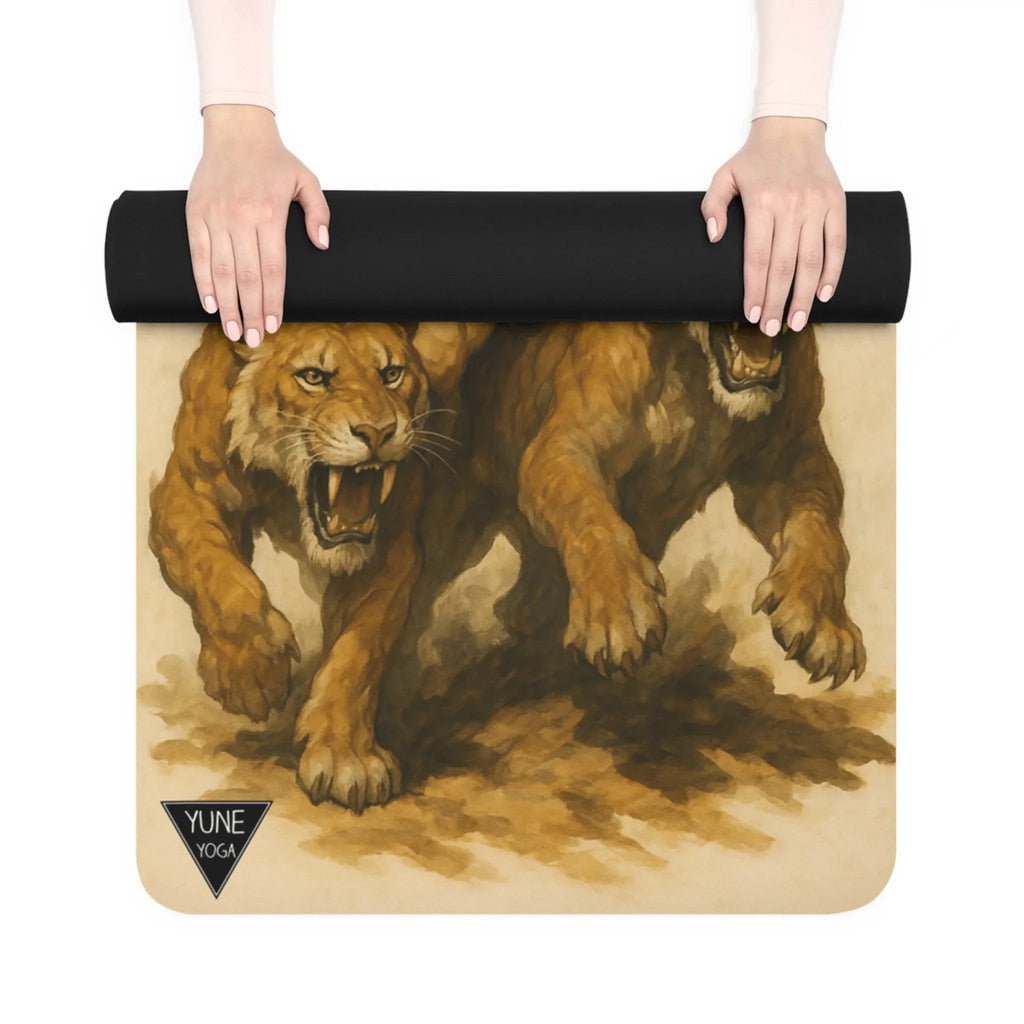 Yoga Mat - Sabertooth Warrior Design