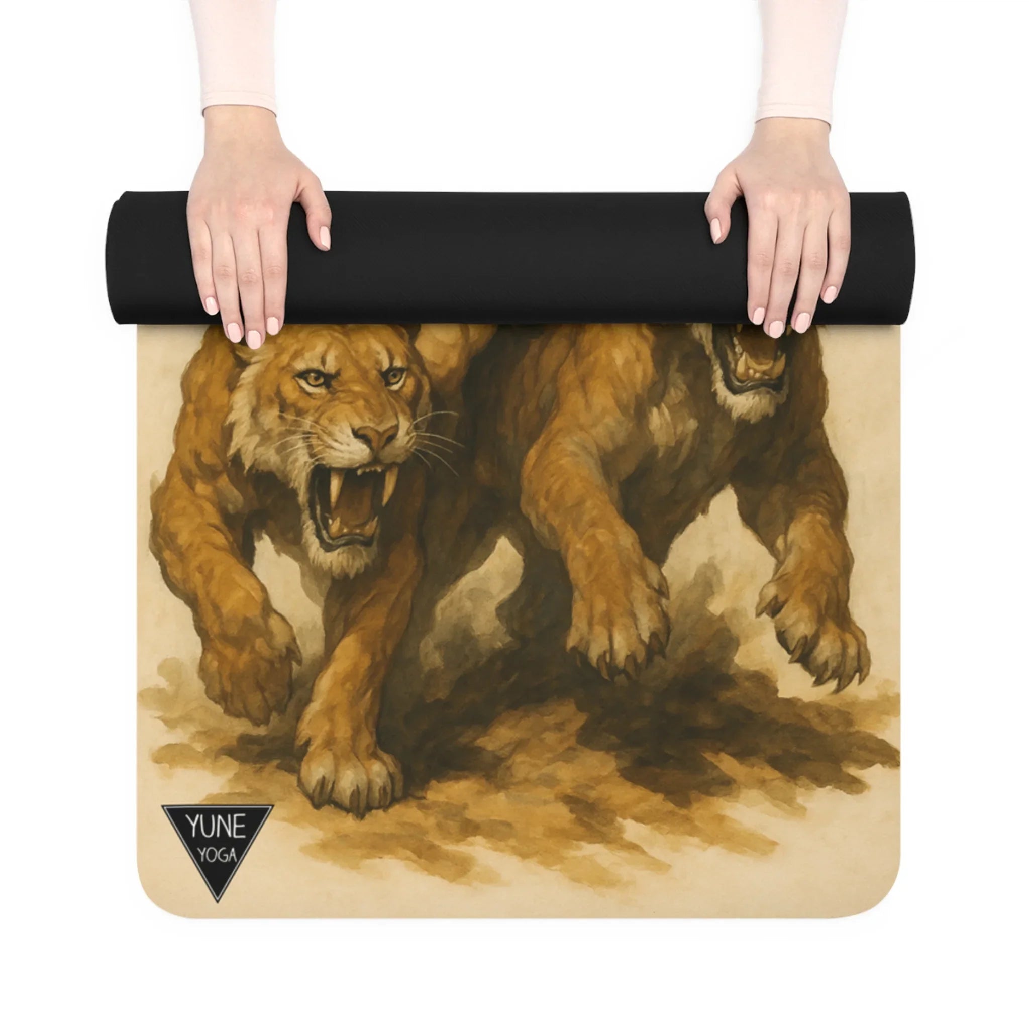 Yoga Mat - Sabertooth Warrior Design