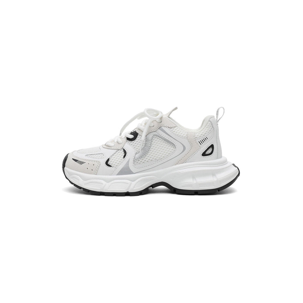 Women's Breathable Athletic Chunky Sneakers – White