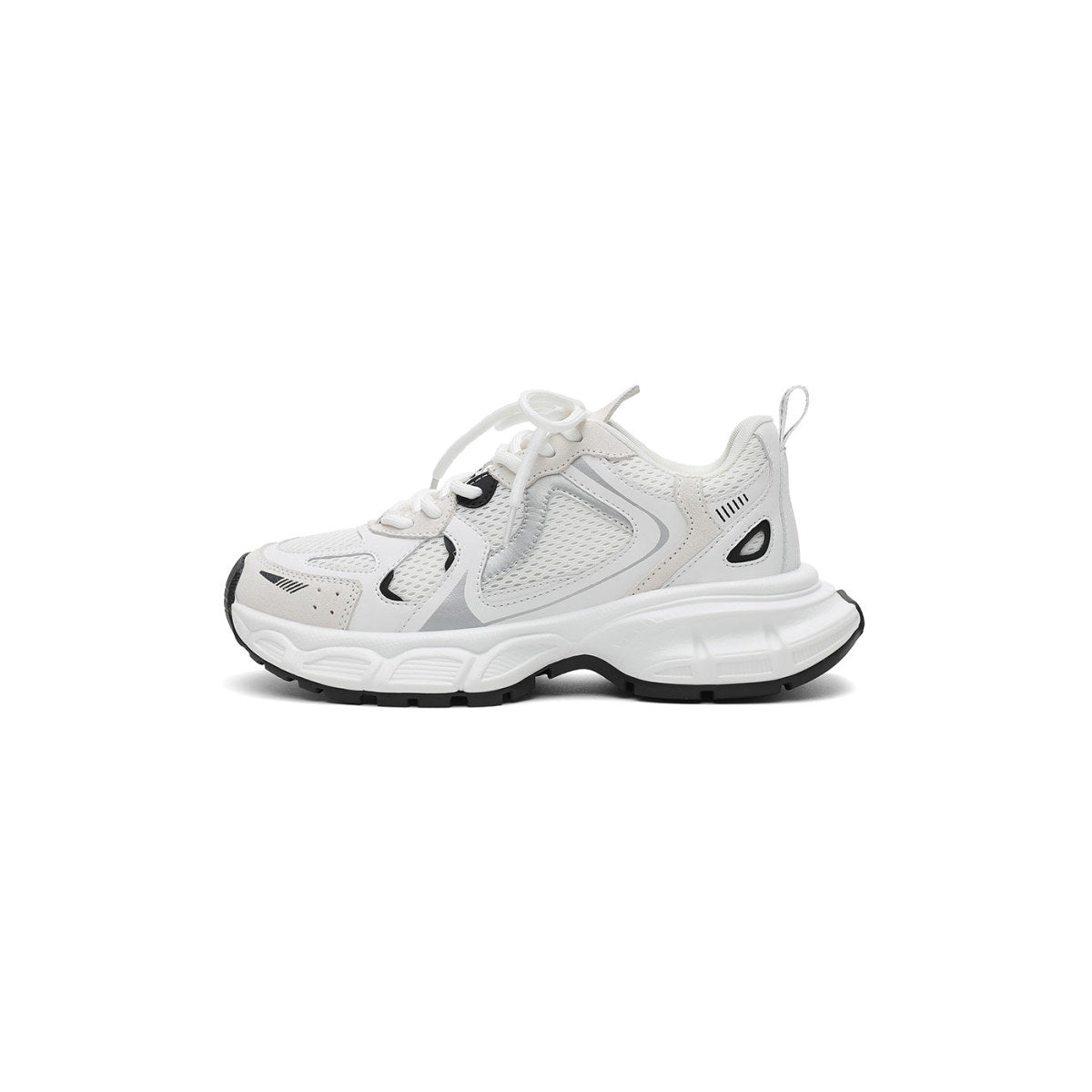 Women's Breathable Athletic Chunky Sneakers – White