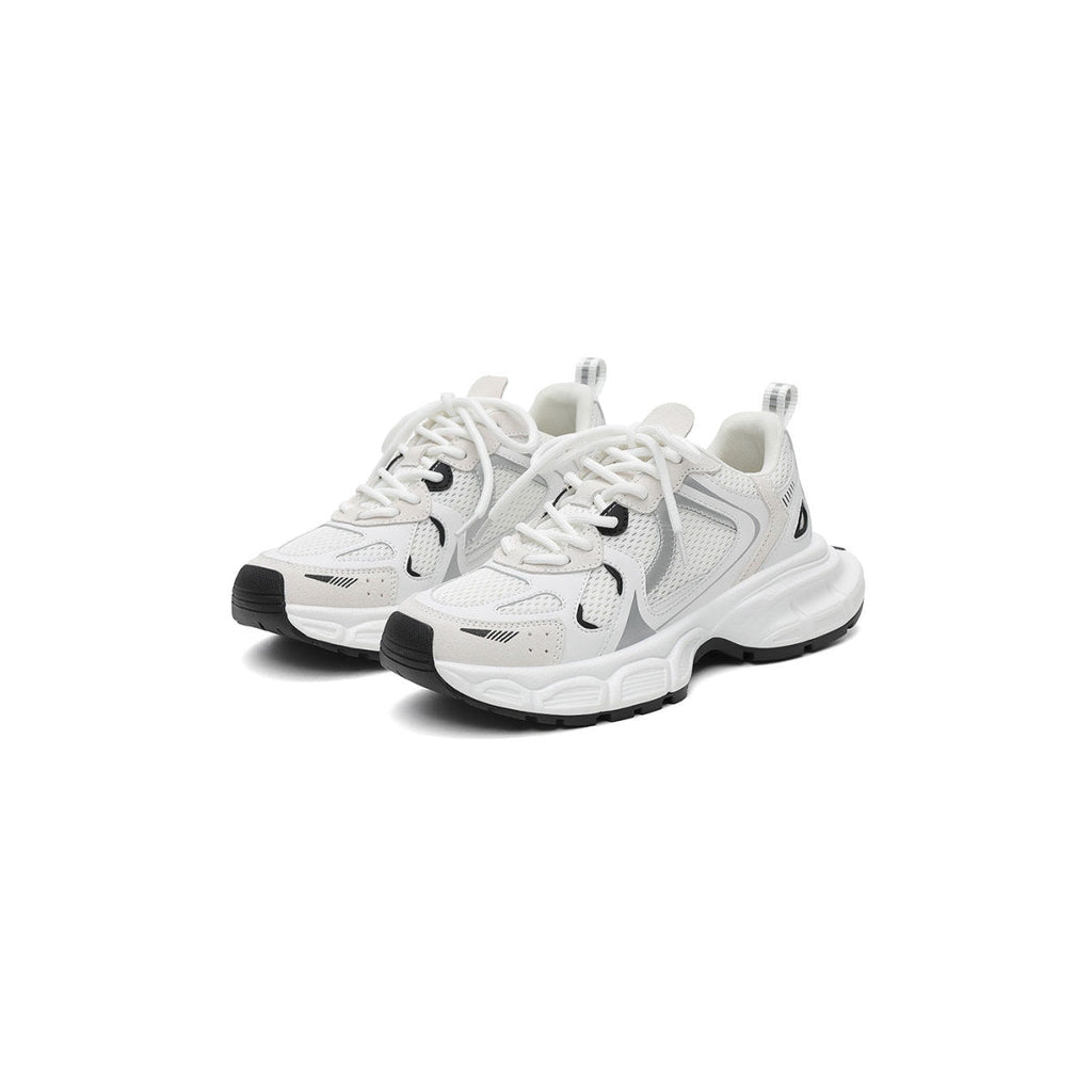 Women's Breathable Athletic Chunky Sneakers – White