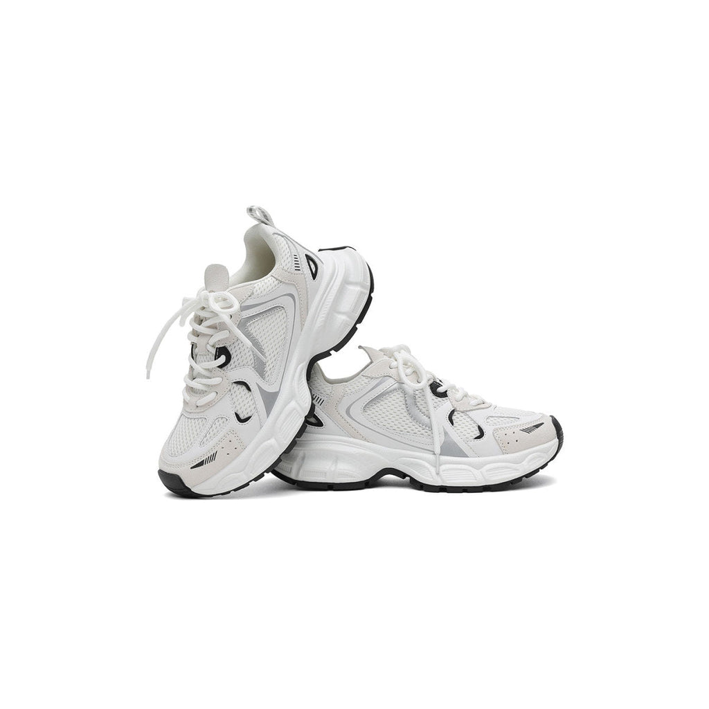 Women's Breathable Athletic Chunky Sneakers – White