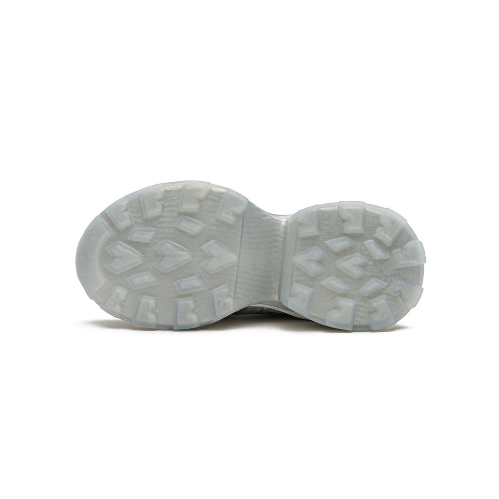 Women's Breathable Mesh Platform Sneakers – Metallic Sculpted Sole Trainers