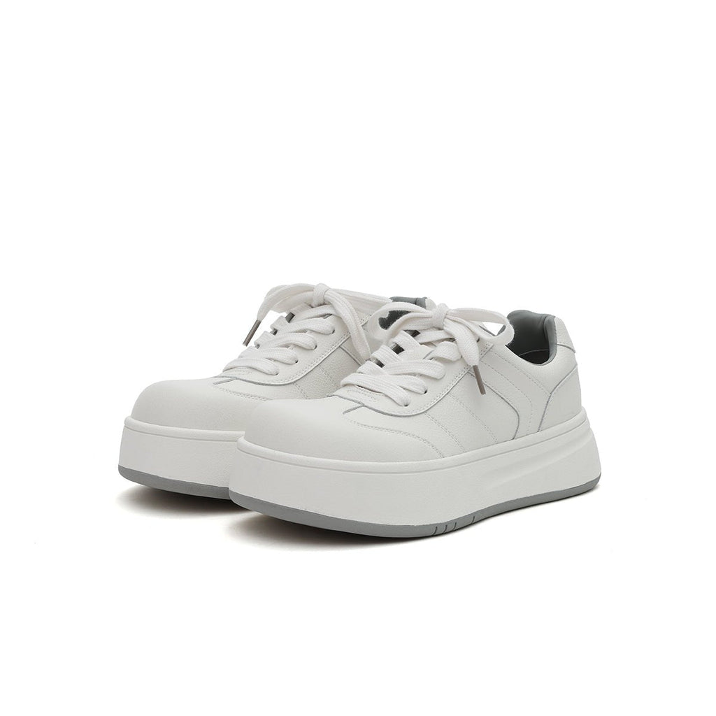 Women's Elevated Leather Platform Sneakers – Gum Sole