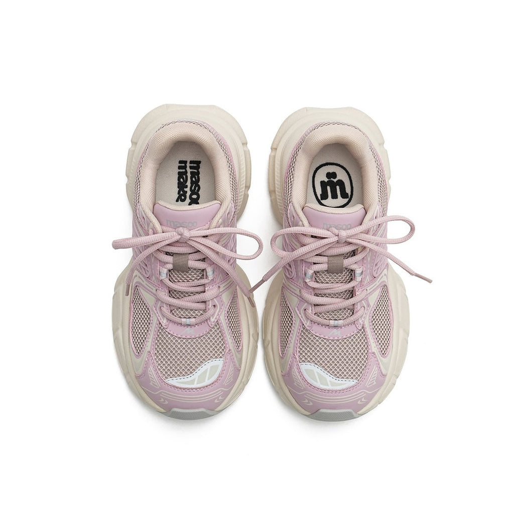 Women's Mesh Chunky Athletic Sneakers – Lavender Platform Trainers