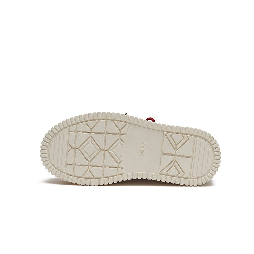 Women's Platform Canvas Sneakers – Double Stripe Chunky Shoes