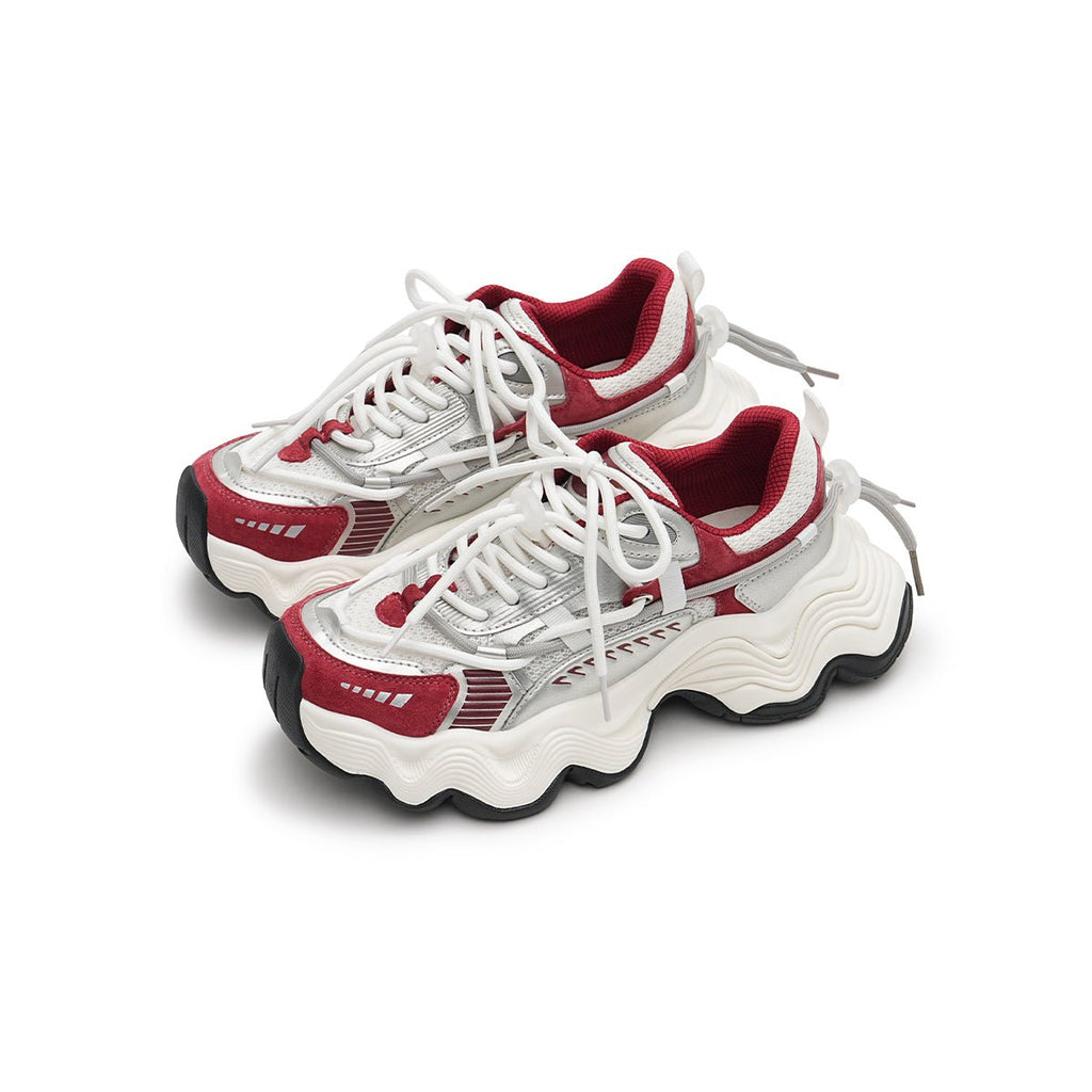 Women's Wave Platform Sports Sneakers – Breathable Chunky Trainers