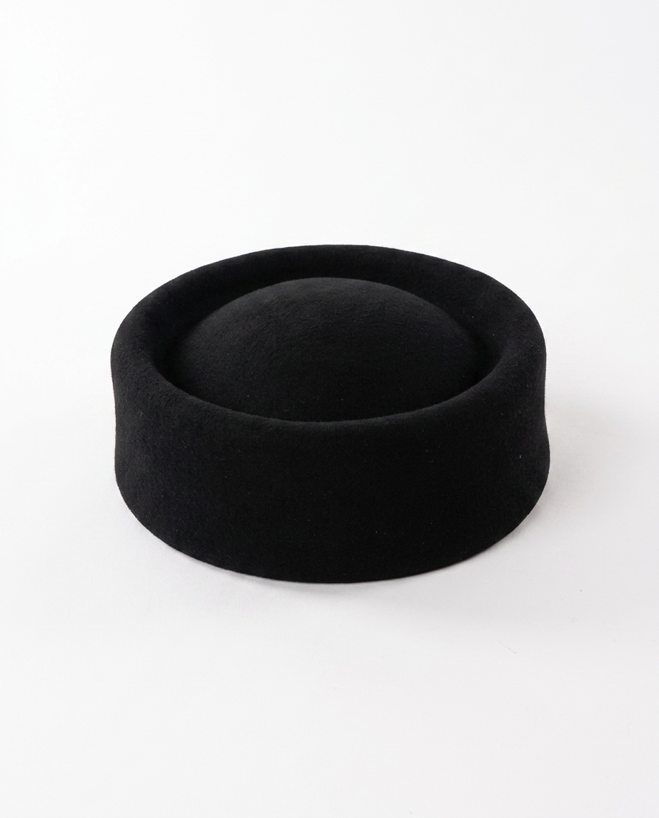 Elegance Felt Wool Pillbox Hat-2